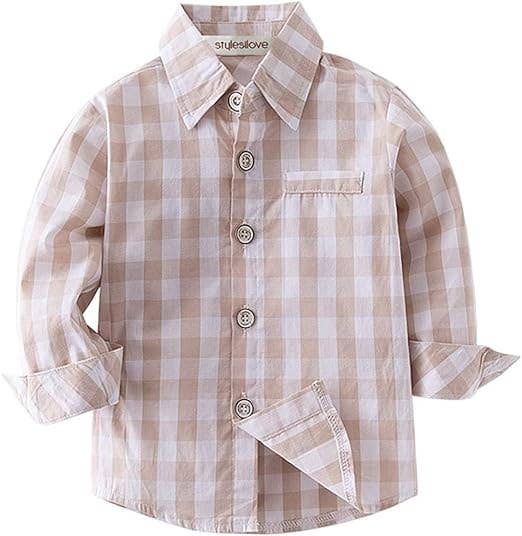 Barry Beige Plaid Button Down Shirt
