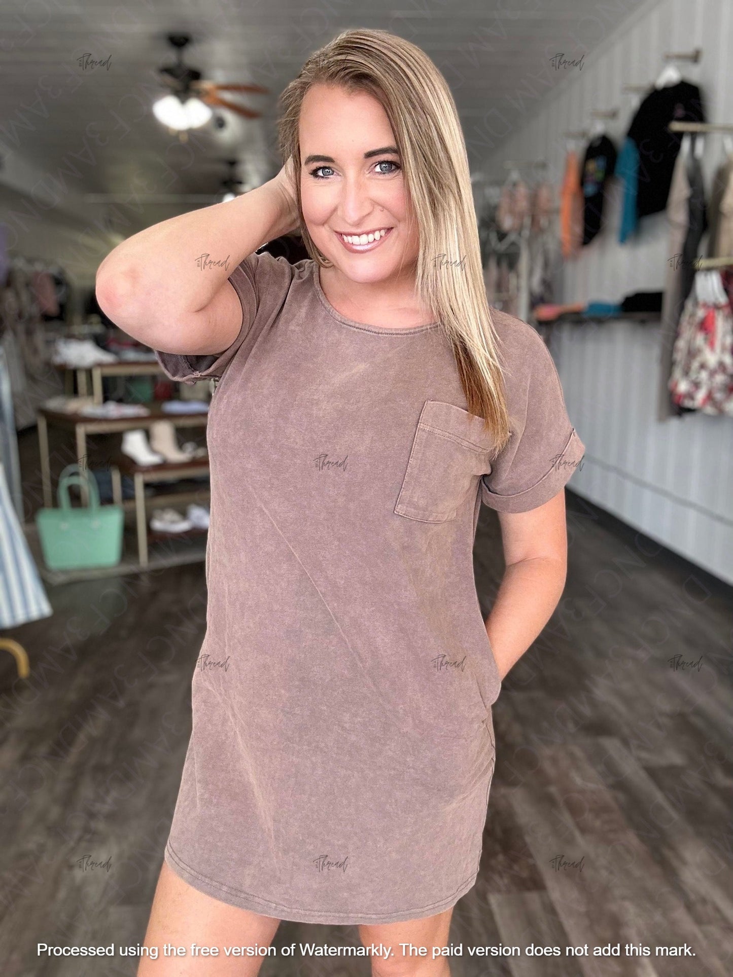 The Valery Mineral Washed Cotton Dress