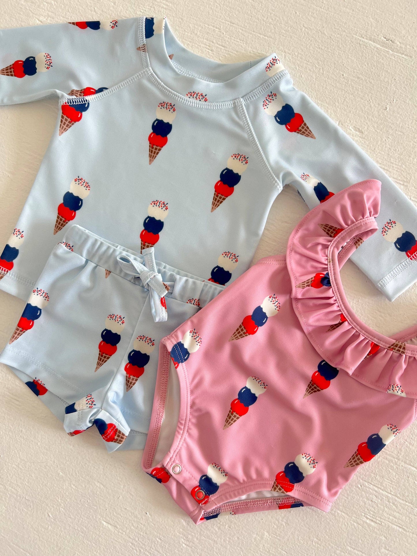 Mar Rashguard Set - Blue Ice Cream