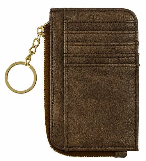 Small But Big Faux Leather Card Holder Wallet | Bronze