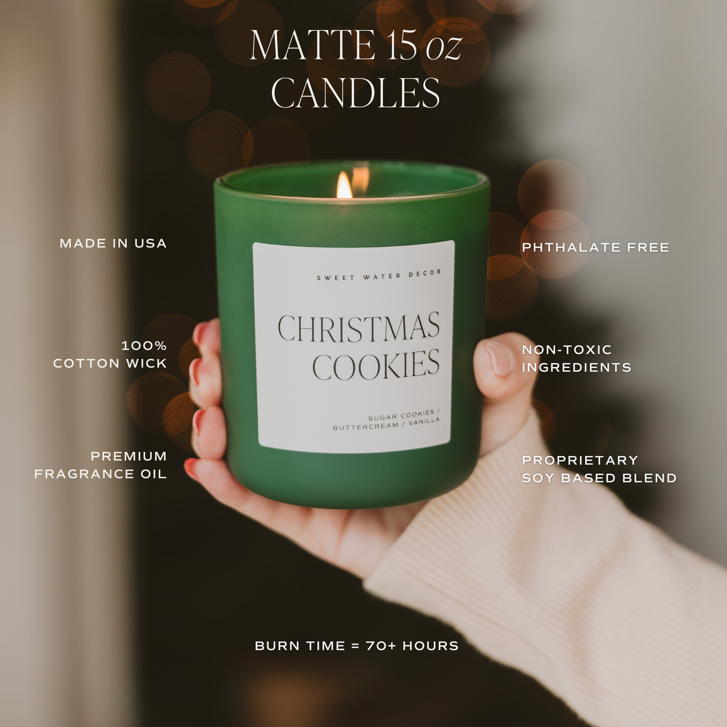 Christmas Cookies | 15 oz Soy Candle - Matte Jar