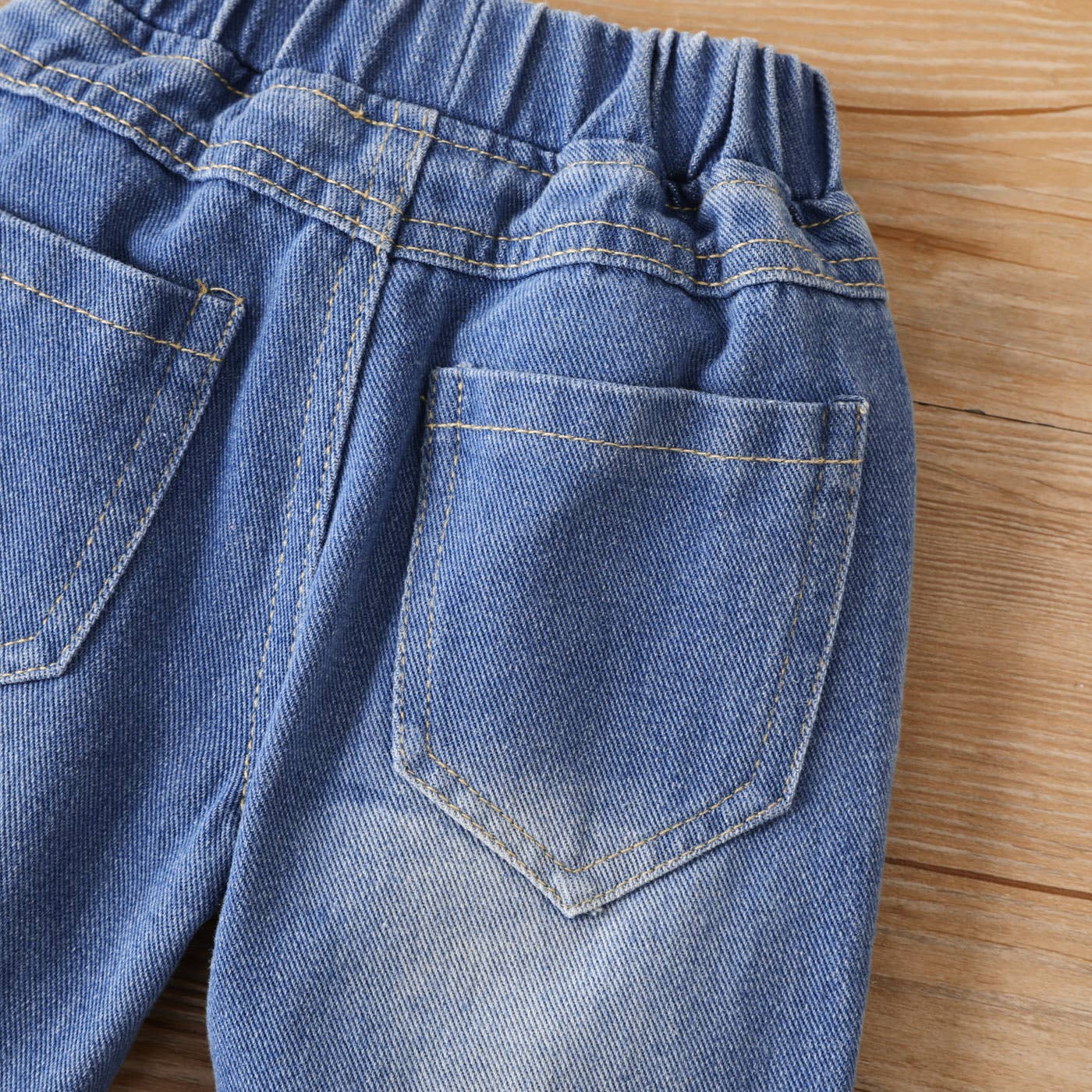 Sutton Unisex Baby Basic Ripped Denim Jeans