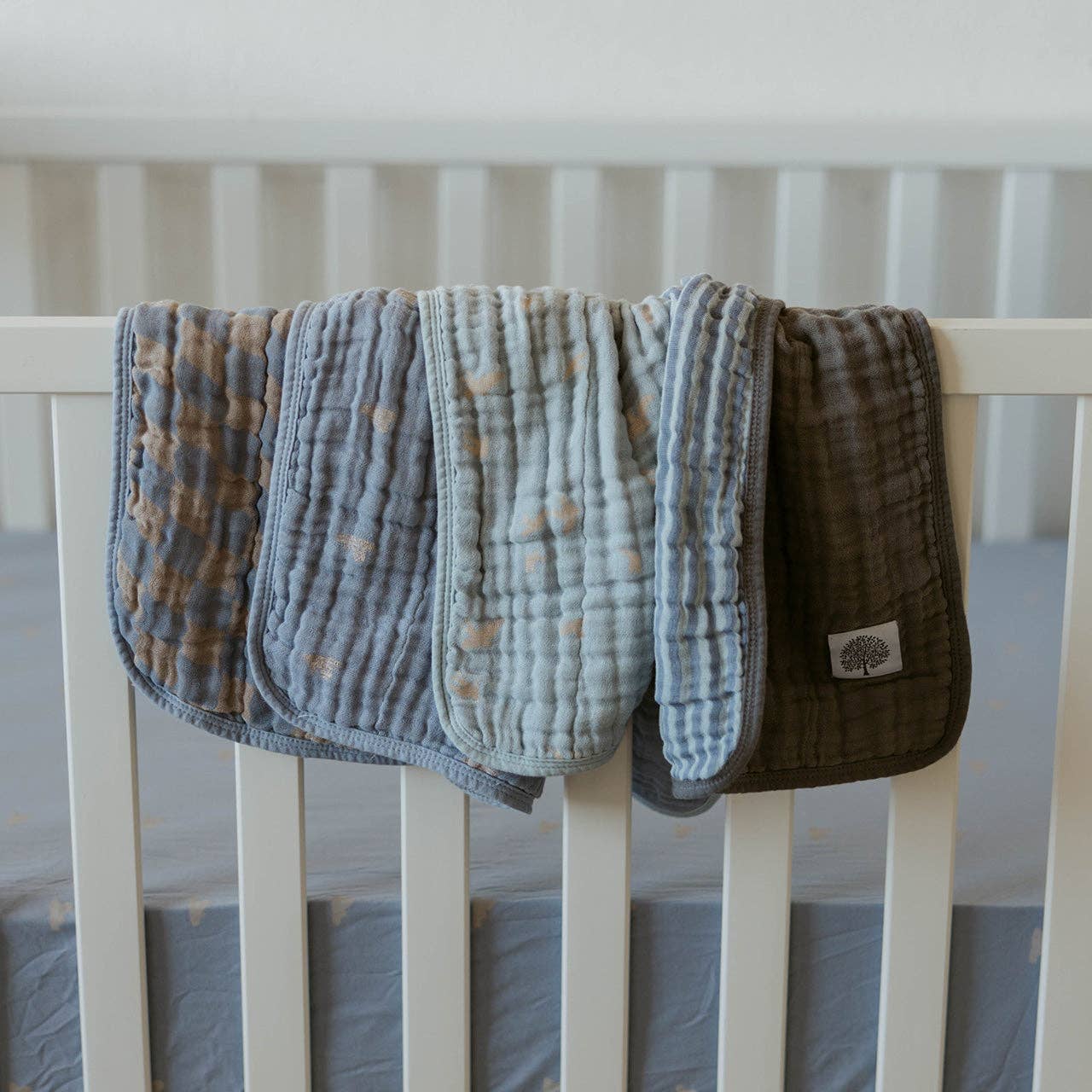 Cloud Set Muslin Burp Cloths (4 Pack)