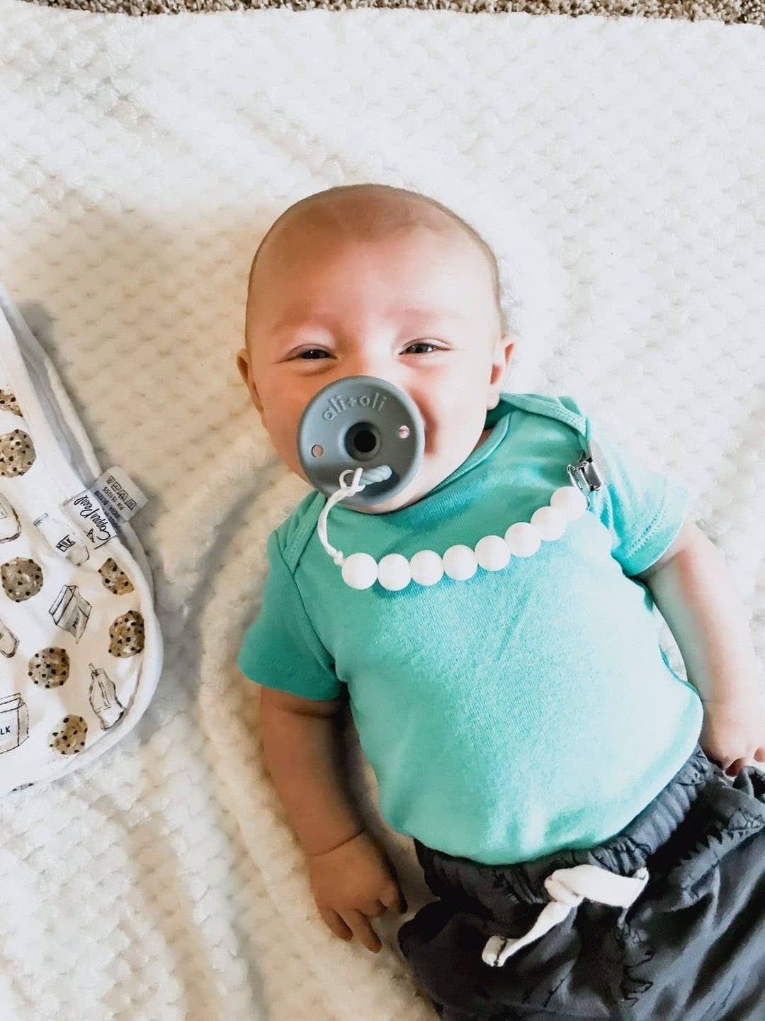 Pacifier Set Round | Iron + Sky