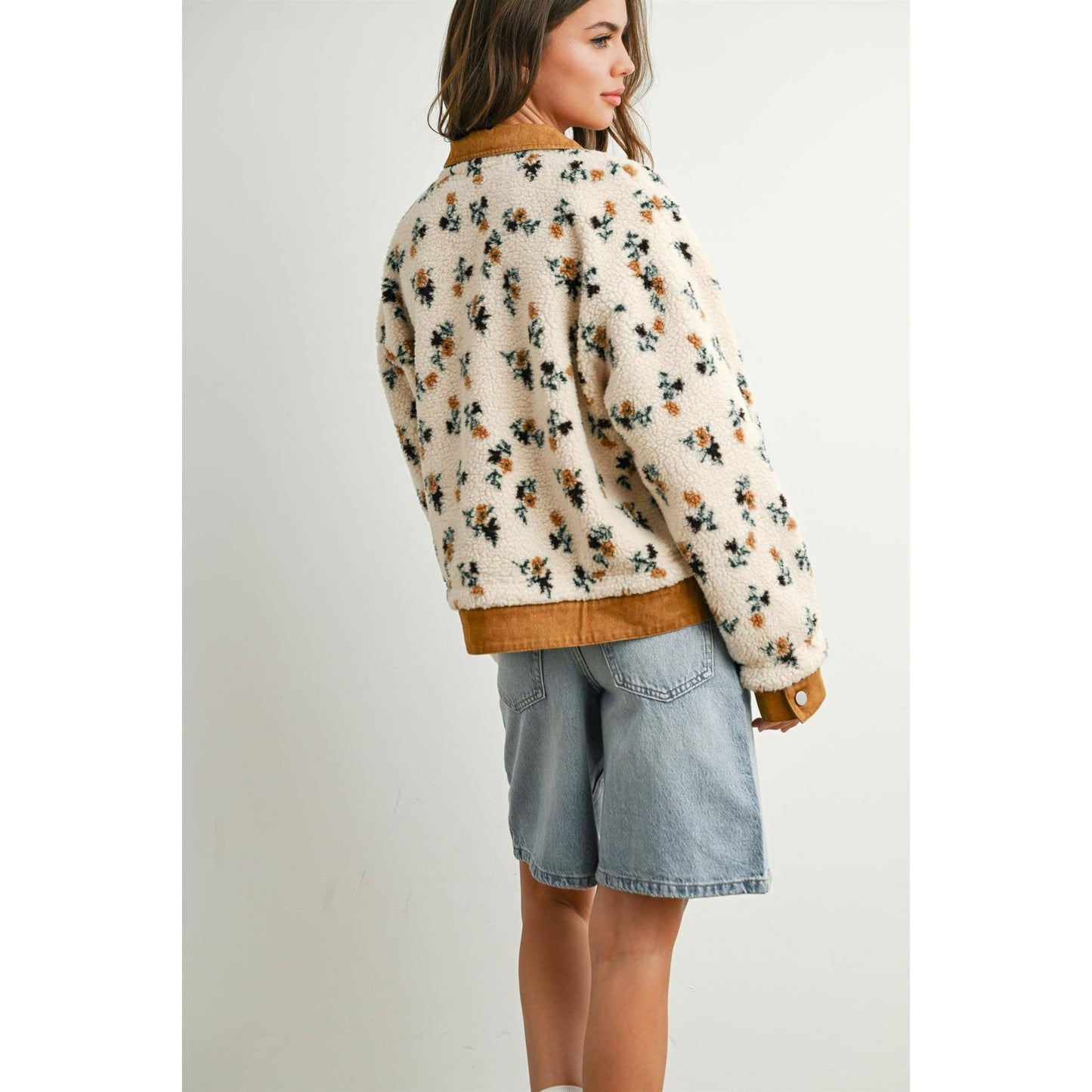Fiona Floral Collared Button-Down Jacket