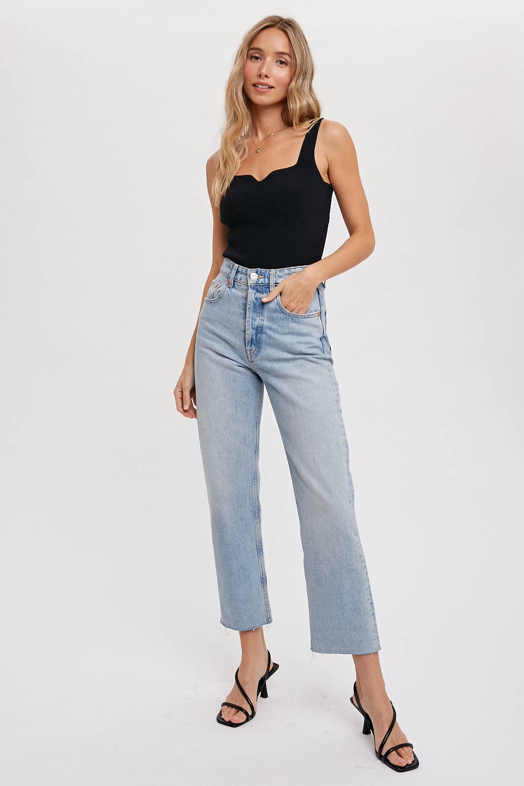 Essential Ribbed Tank - Black