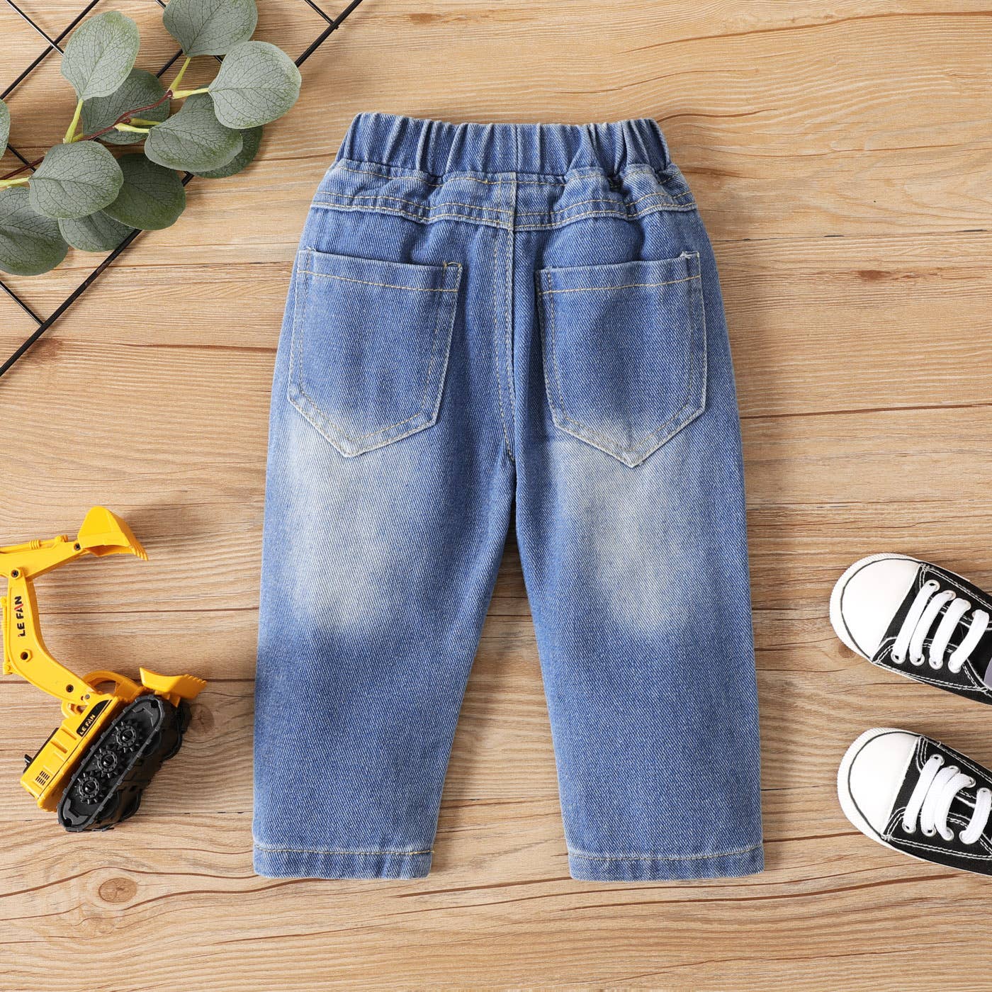 Sutton Unisex Baby Basic Ripped Denim Jeans