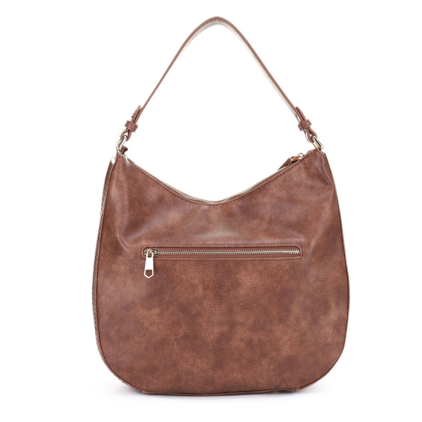 Zane Minimalistic Hobo Bag | Brown
