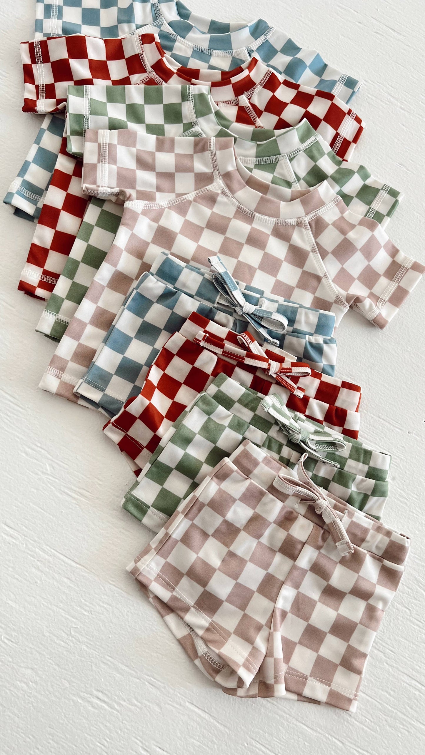 Riviera Swim Short -Checkerboard