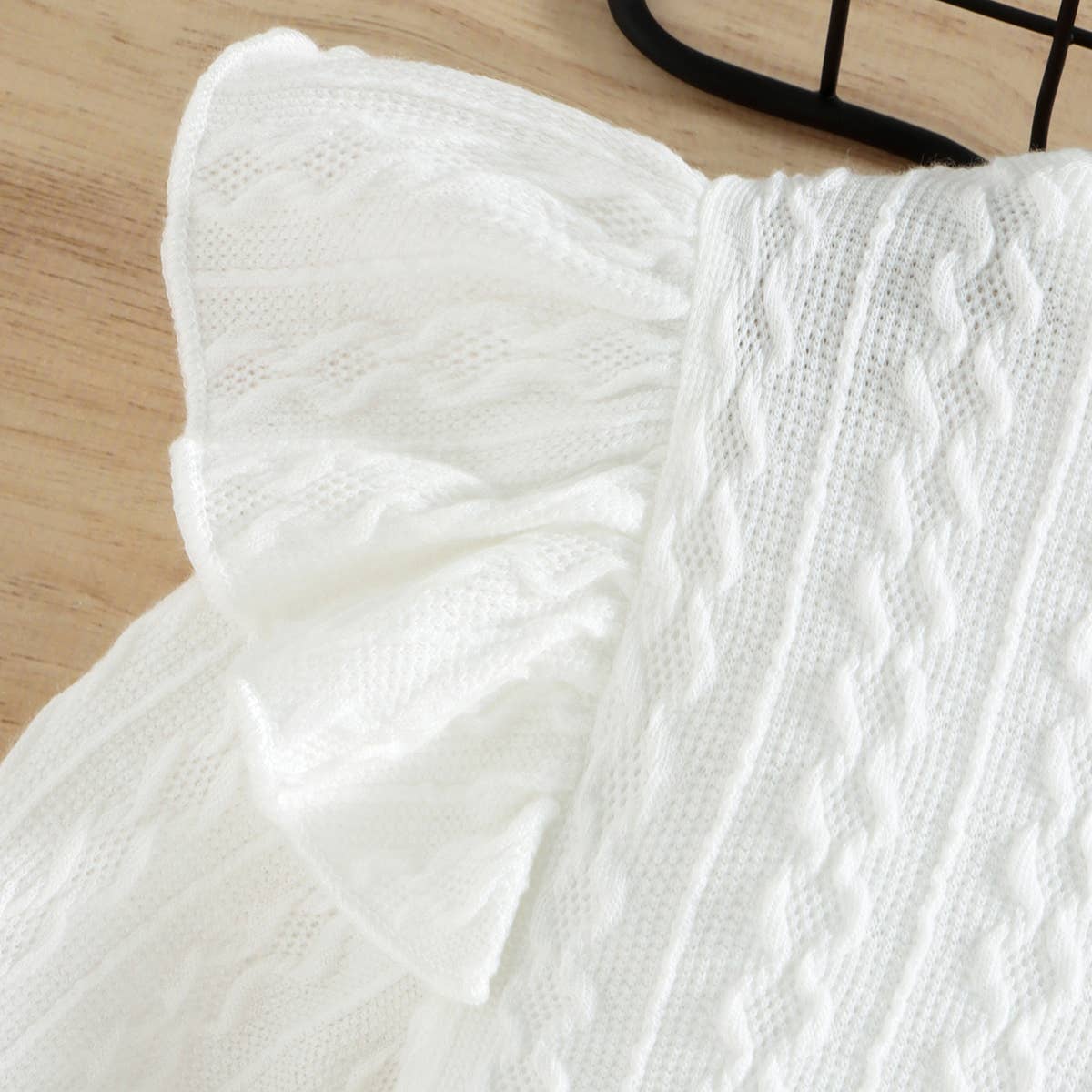 Palmer Ruffled Textured Tee + Belted Skirt Set