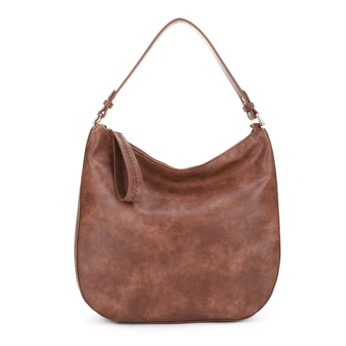 Zane Minimalistic Hobo Bag | Brown