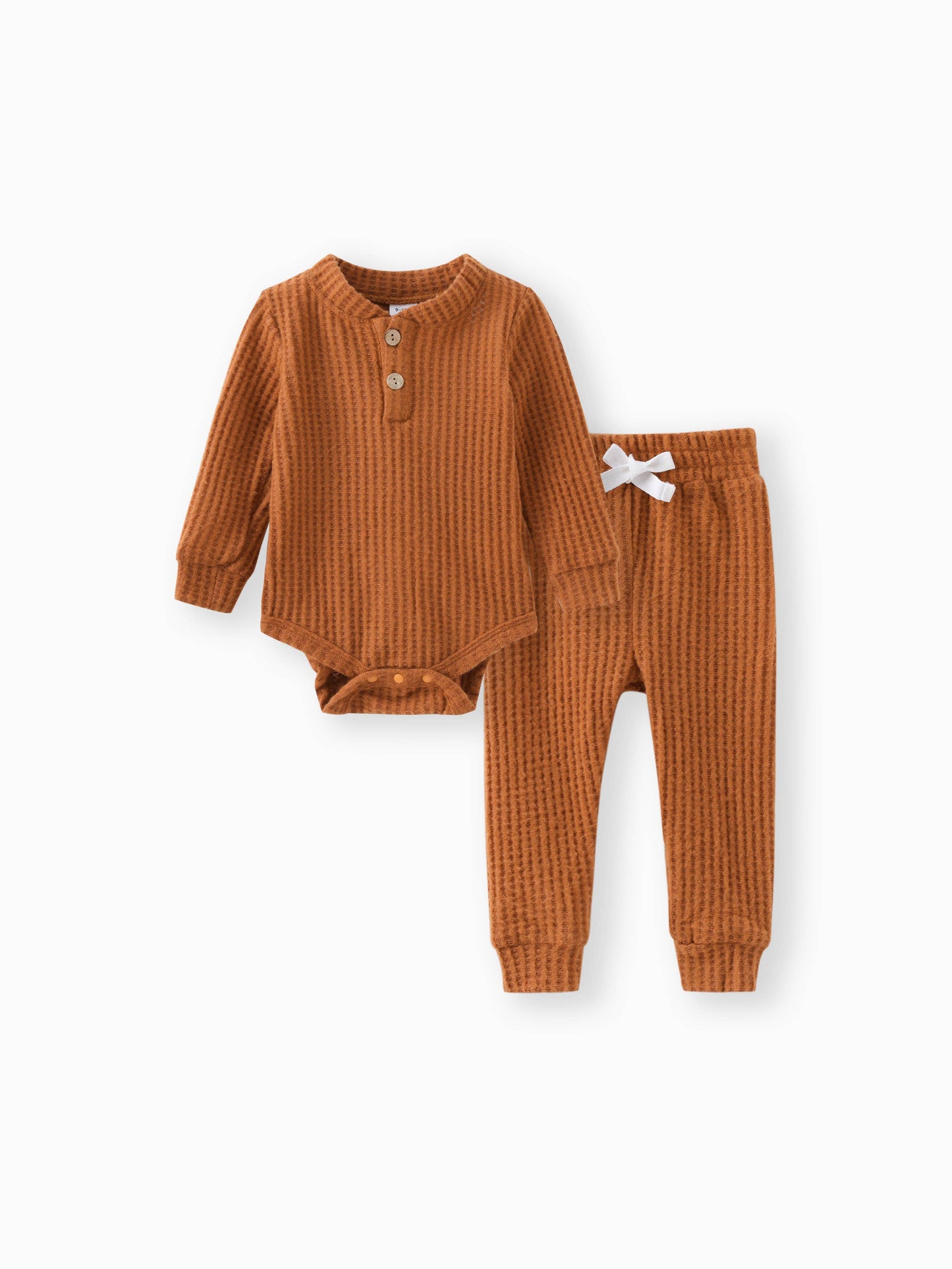 Wally Waffle Knit Set | Rust
