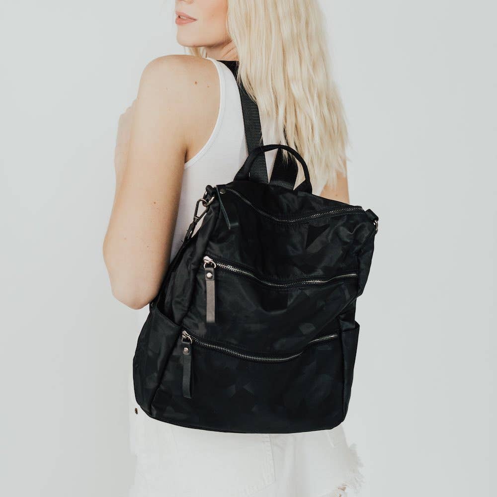 Nori Nylon Backpack - Black
