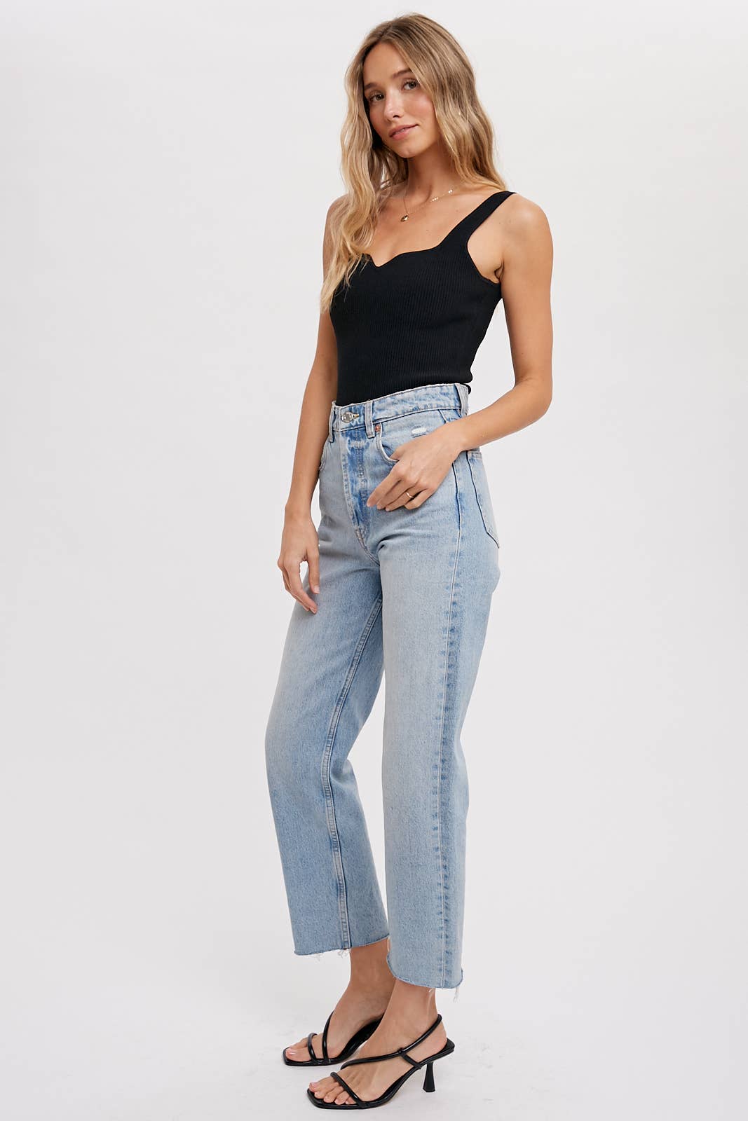 Essential Ribbed Tank - Black