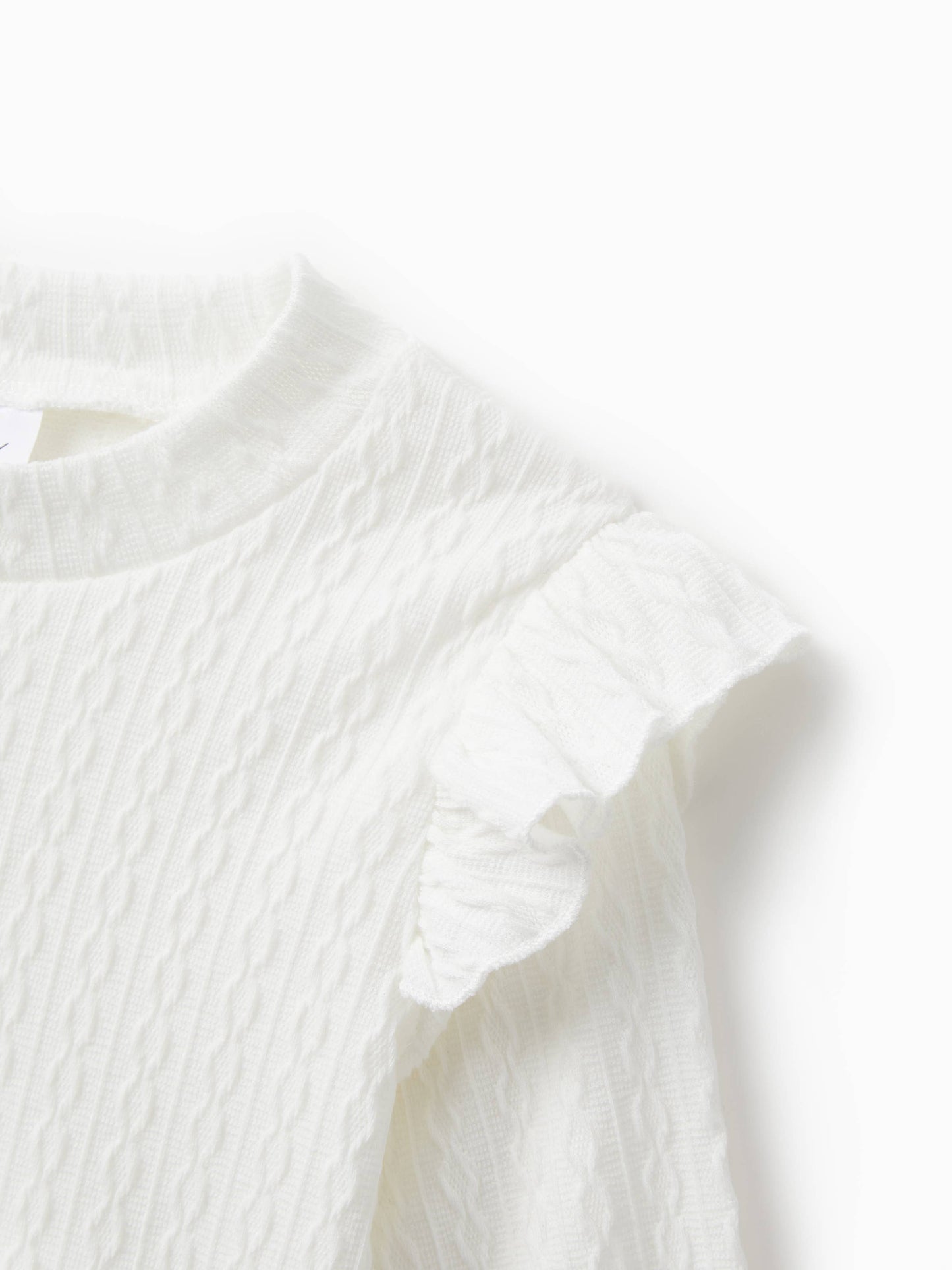 Palmer Ruffled Textured Tee + Belted Skirt Set