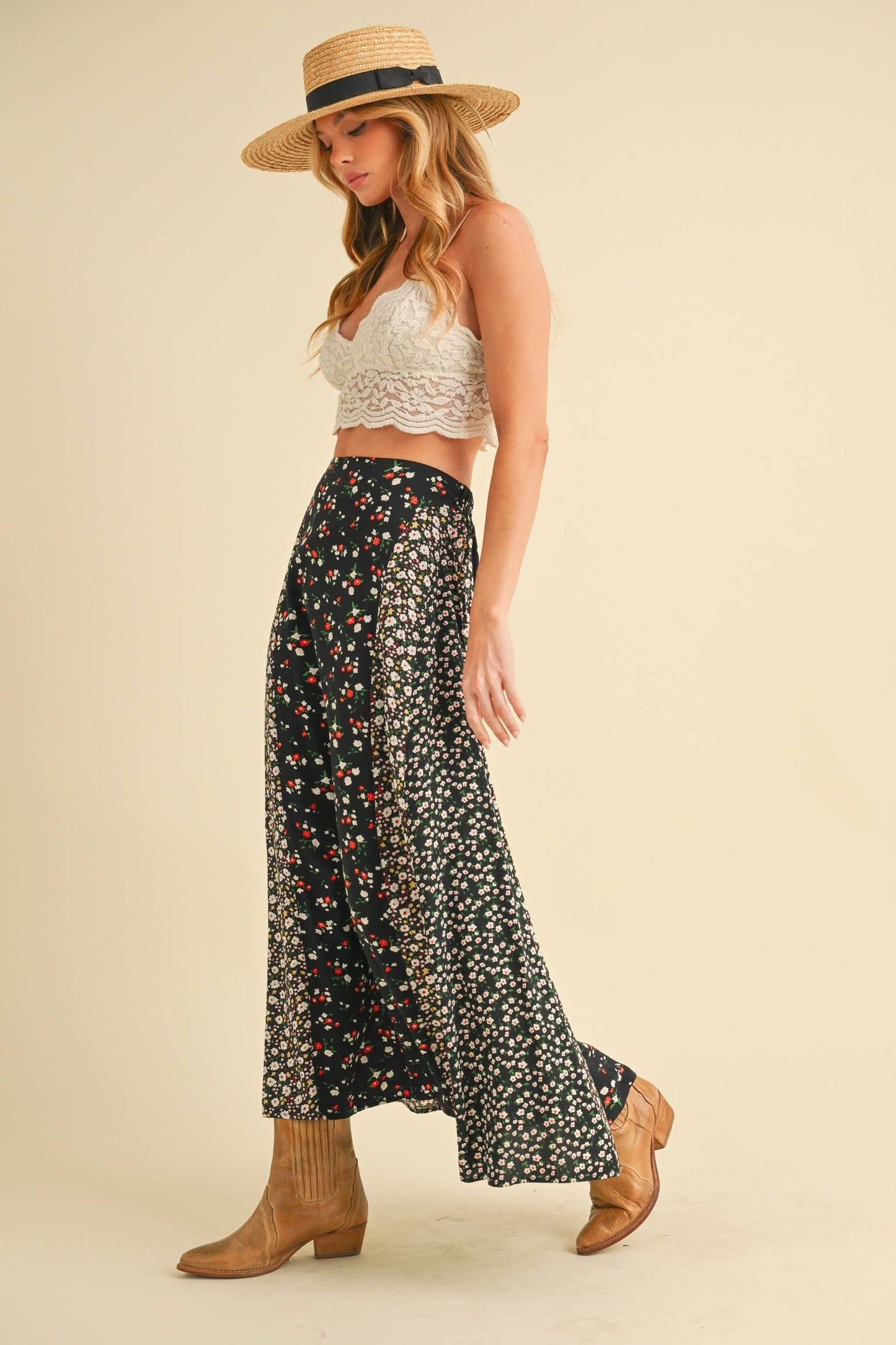 Melanie Skirt | Black Floral
